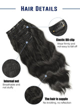 4Pcs Clip in Water Ripple Synthetic Hair Extension