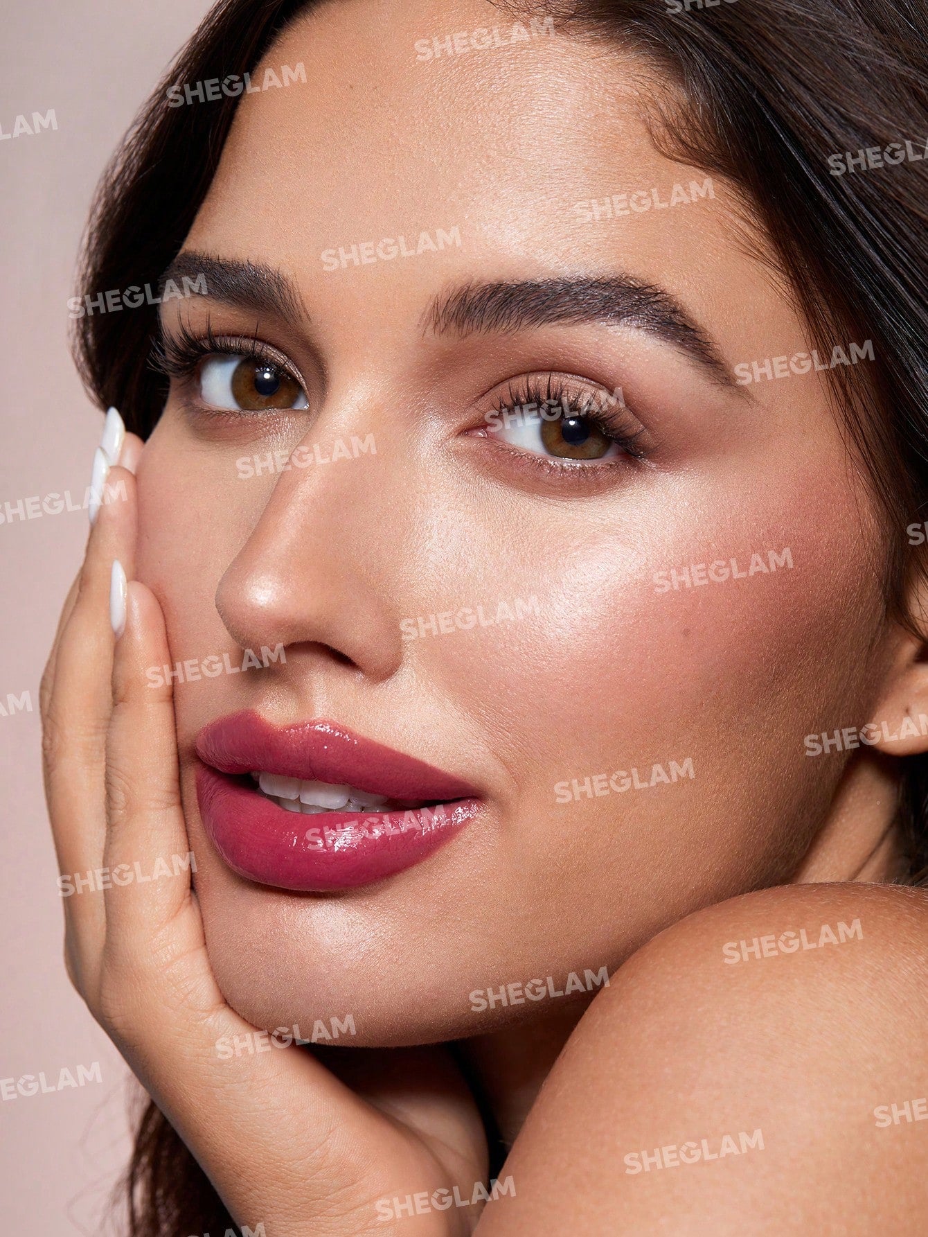 SHEGLAM Pout Pillow Cushion Lip Gloss-K.O. Moisturizing Liquid Lipstick High Shine Finish Sponge Tip Applicator Moisturizing Non-Sticky Lip Glaze Purple Lip Gloss