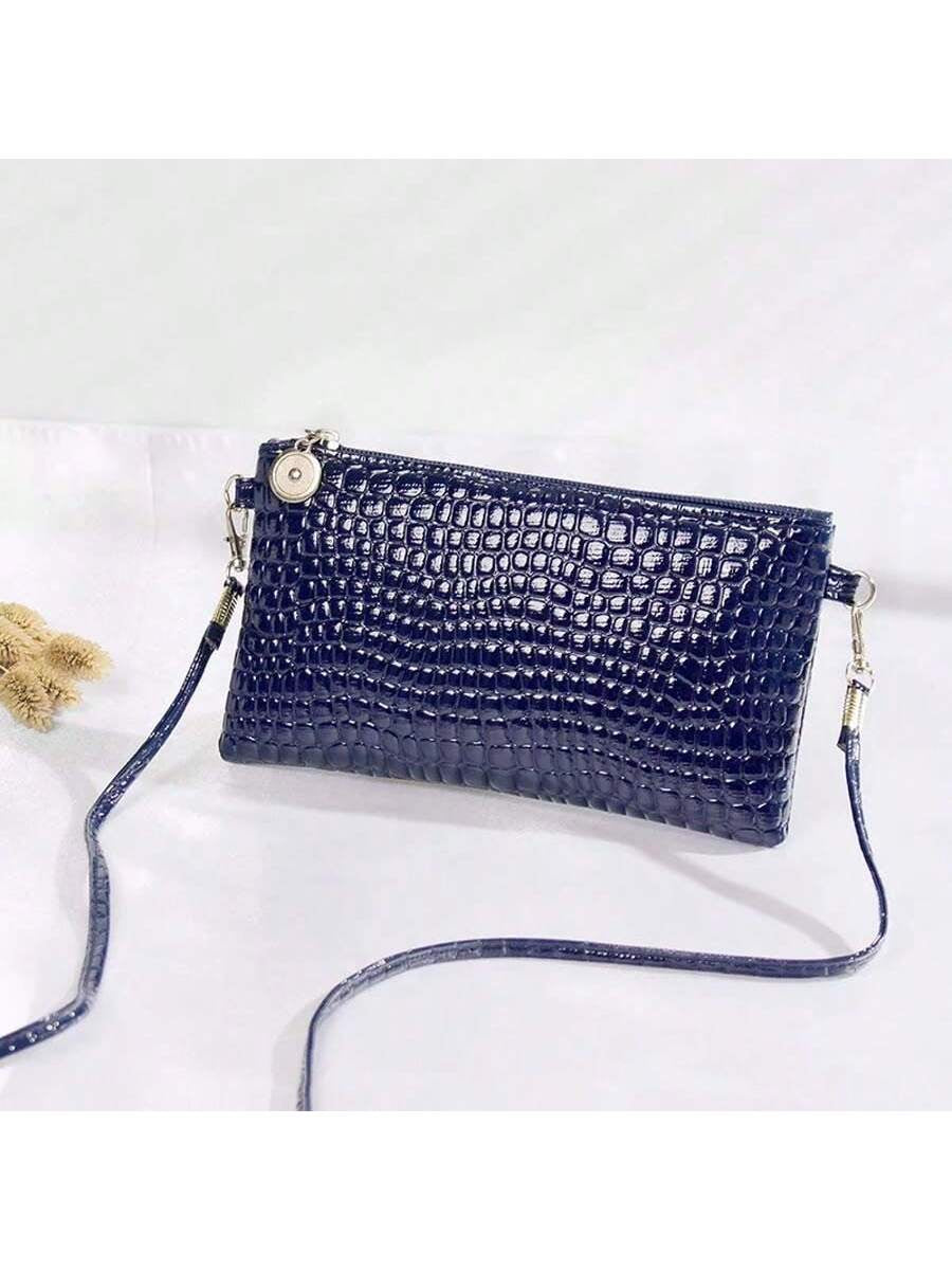 2023 Fashion Women'S Shoulder Bag Small Crocodile Pattern Crossbody Phone Coin Purse