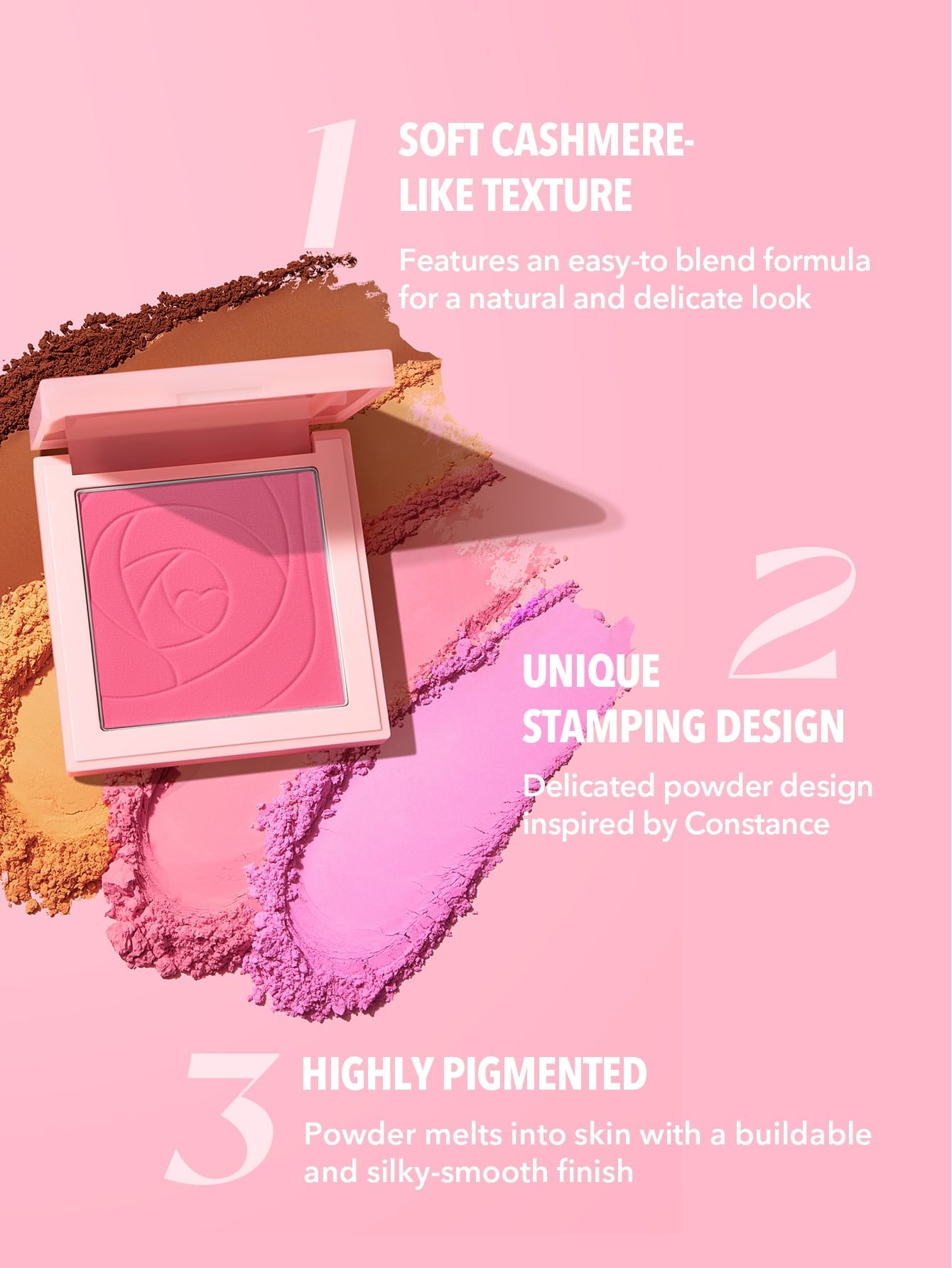 SHEGLAM Love Dive Tender Heart Powder Blush-You'Re Peachy Matte Finish Blush Highly Pigmented Non-Fading Long Lasting Natural Lightweight Blendable Silky Smooth Blusher Black Friday Sale Hot Pink Valentine'S Day Gift Blush
