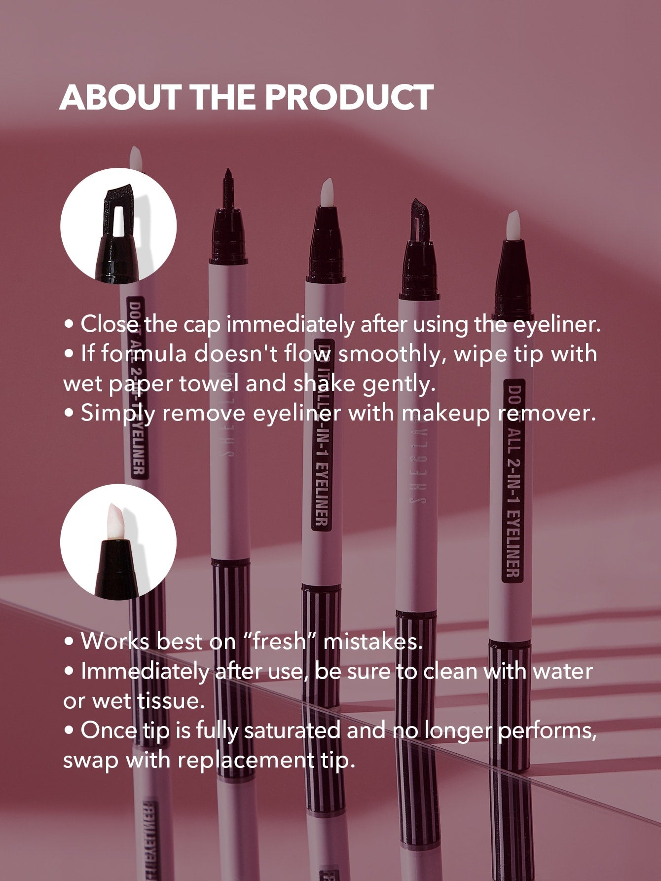 SHEGLAM Do It All 2-In-1 Eyeliner Waterproof Matte Eyeliner with a Eyeliner Remover Sweat-Proof Smudge-Proof Easy to Use Be Beginner Friendly Black Eyeliner Black Friday Gothic Eyeliner