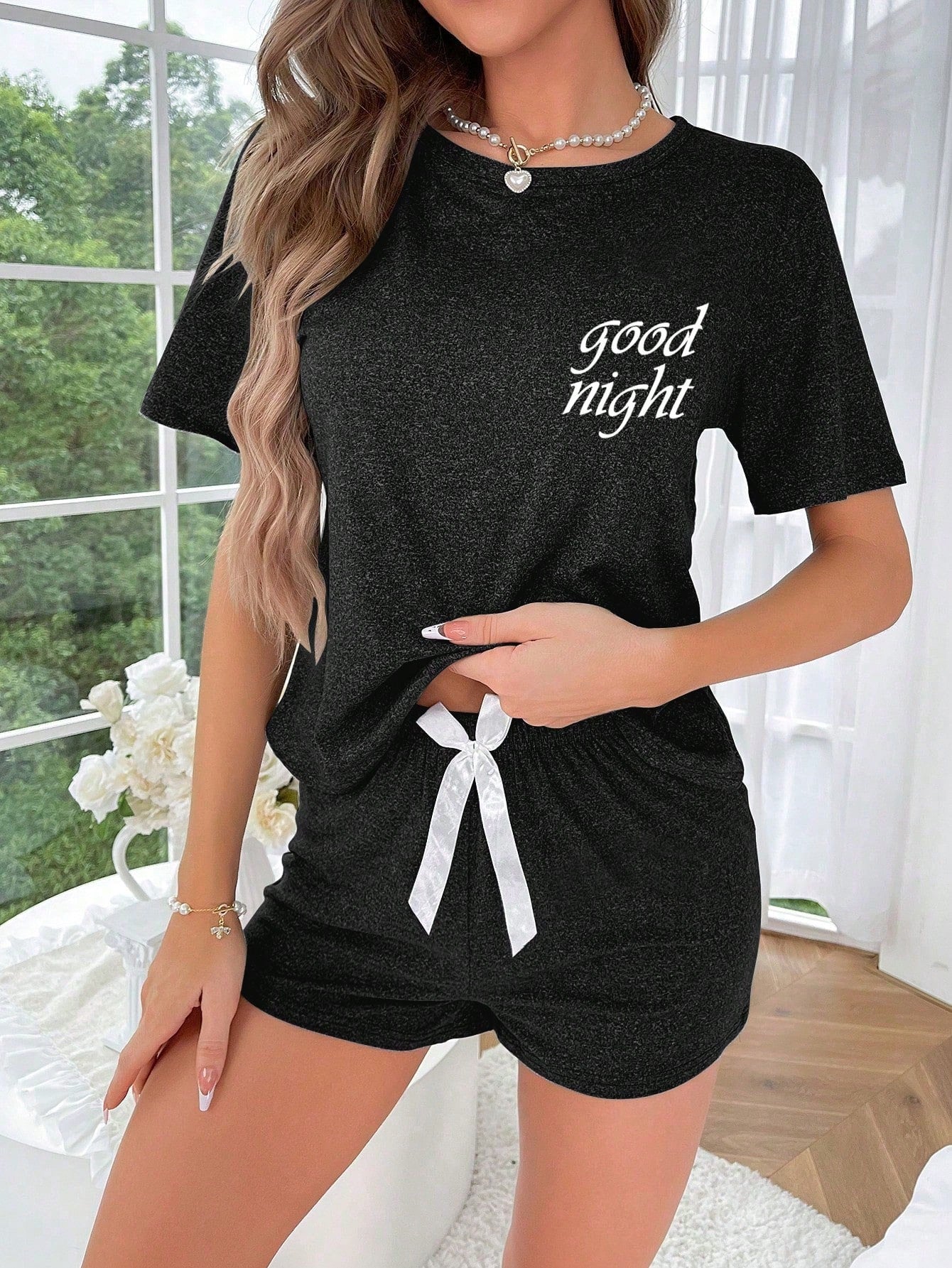 Women'S Letter Printed Pajama Set