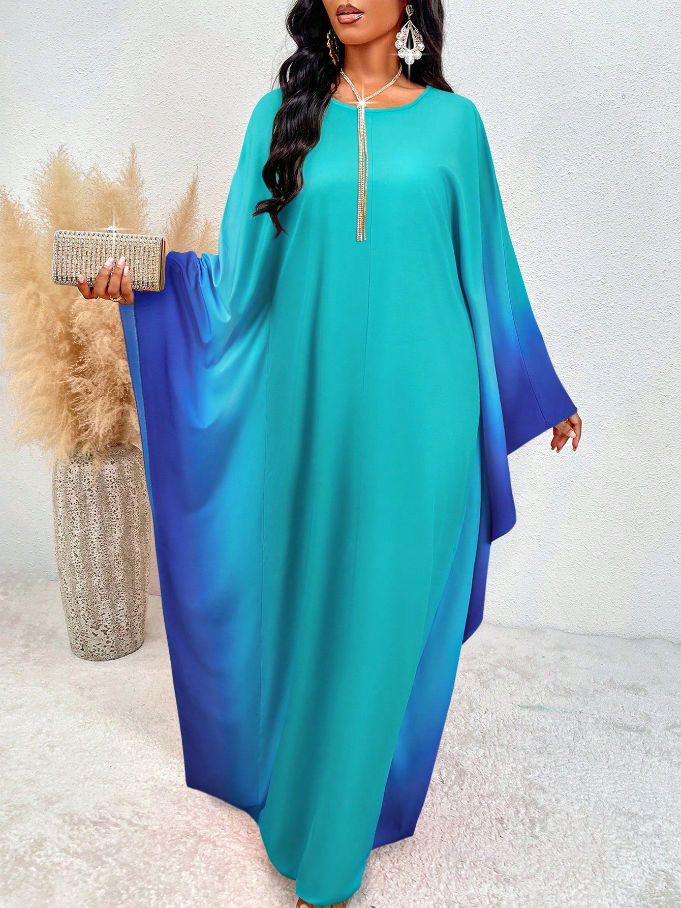 SHEIN Slayr Ombre Batwing Sleeve Dress