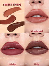 SHEGLAM Matte Allure Mini Liquid Lipstick Set - Sweet Thing 3 Pcs/Set Long Lasting Lipstick Nourishing Sunflower Oil Reduce Lip Fine Lines Liquid Lipstick Travel Set Black Friday Party Liquid Lipstick