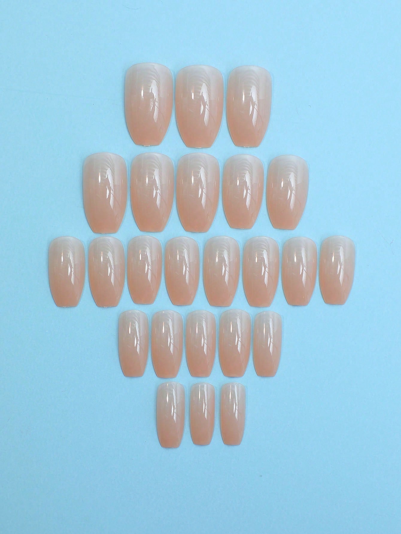 24 Pcs Nude and Ballerina Solid Color Press on Nails Exquisite and Simple Style Press on Nails for Women and Girls