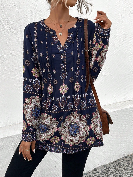 EMERY ROSE Women'S Floral Print Shirt