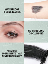 SHEGLAM All-In-One Volume & Length Mascara 2 in 1 Waterproof Volumizing Dual-Ended Brush Lengthening Curling Thick Lash Lifting Long Lasting Mascara Eye Makeup Black Friday Party Mascara