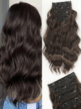 4Pcs Clip in Water Ripple Synthetic Hair Extension
