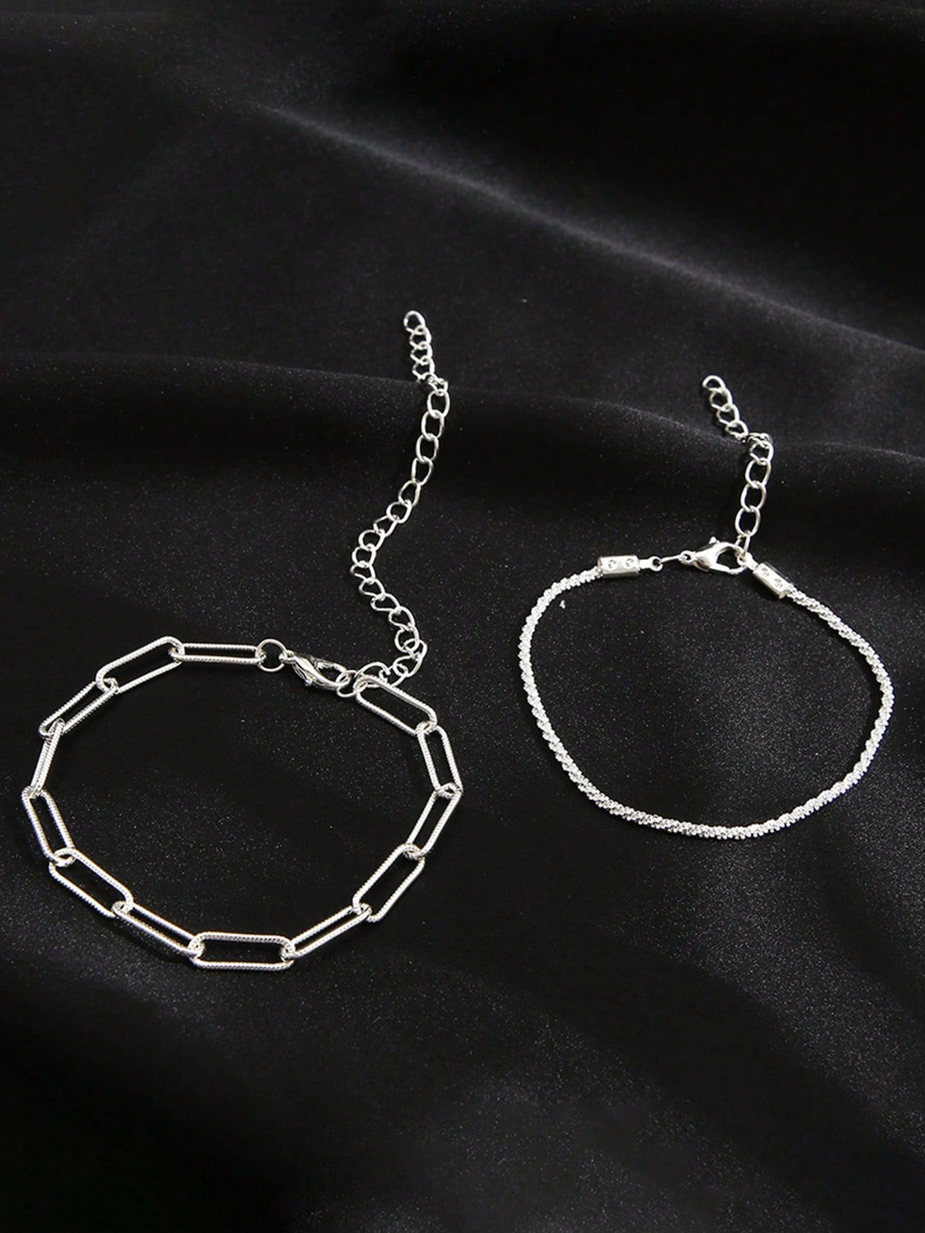 2Pcs/Set Minimalist Chain Bracelet